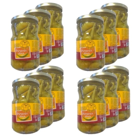 Lot 12x Piments Doux - Les Comptoirs De Carthage - Pot 720ml LES COMPTOIRS DE CARTHAGE