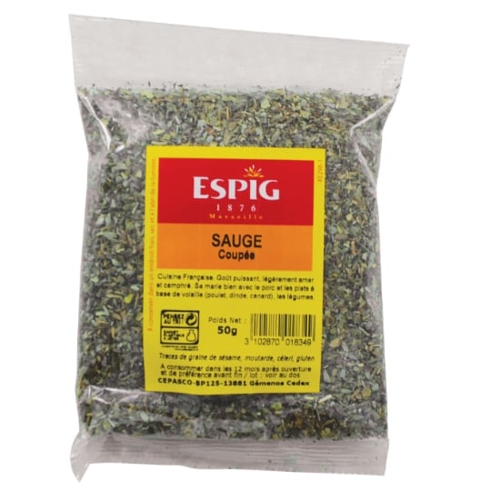 Sauge feuille Herbe aromatique 50g ESPIG