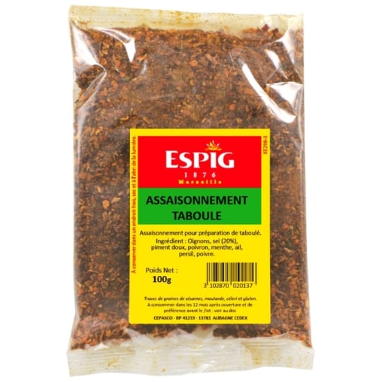 Taboulé Mélange D'épices Moulues 100g ESPIG