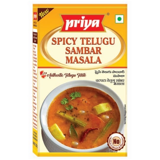 Mélange D'épices Indiennes Telugu Sambar Masala 50g PRIYA