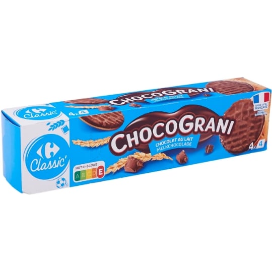 Biscuits nappés chocolat au lait CARREFOUR CLASSIC'