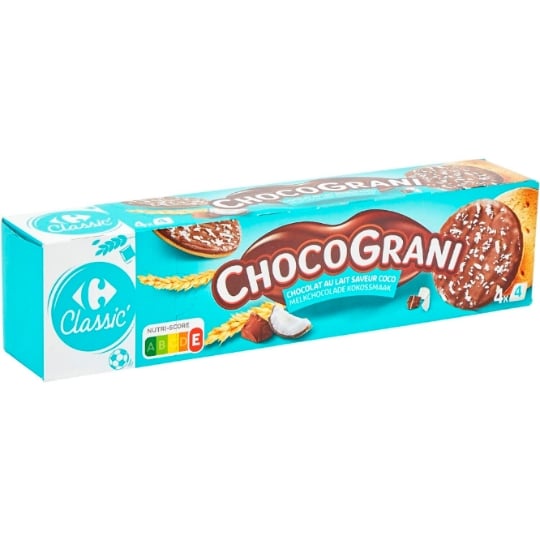 Biscuits chocolat au lait coco CARREFOUR CLASSIC'