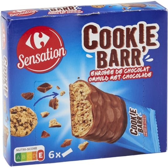 Barres chocolatées Cookie CARREFOUR SENSATION