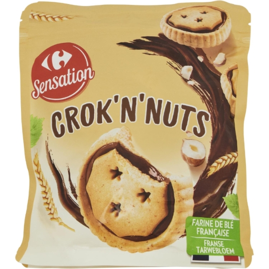 Biscuits Crok'n'Nuts Chocolat Noisette CARREFOUR SENSATION