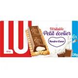 Biscuits barre nappés de chocolat au lait Tendre Coeur Petit Ecolier LU