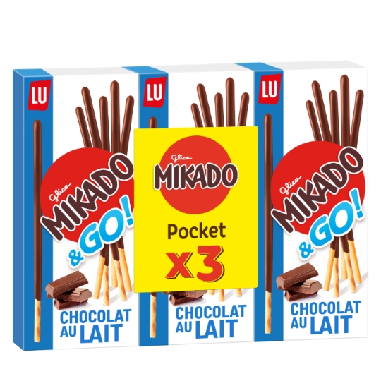 Biscuits nappés au chocolat au lait Mikado LU