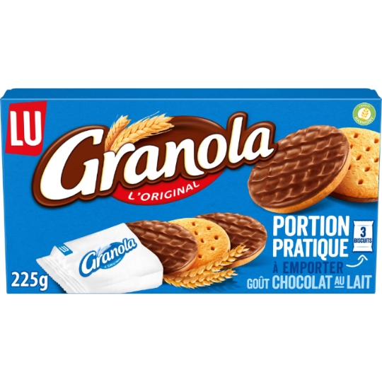 Biscuits sablés nappés au chocolat au lait Granola LU