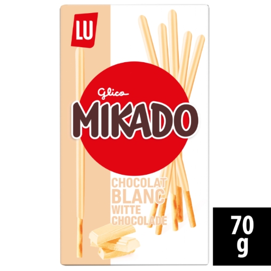 Biscuits nappés au chocolat blanc Mikado LU