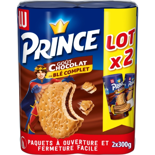 Biscuits fourrés au chocolat au blé complet Prince LU