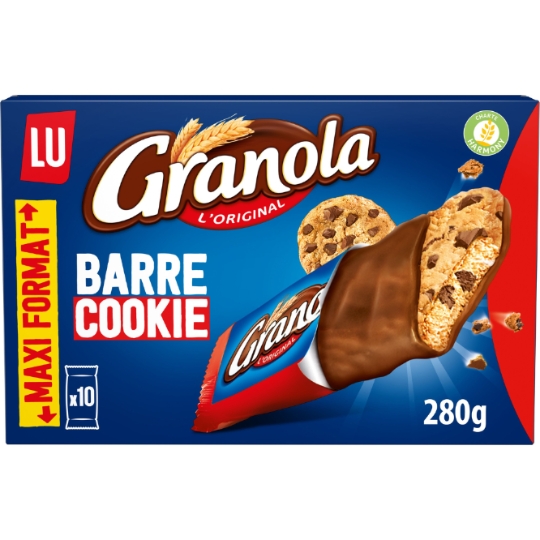 Biscuits barre cookie aux pépites de chocolat Granola LU