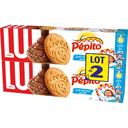 Biscuits nappés au chocolat au lait Pepito LU