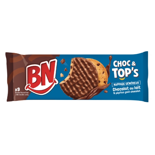 Biscuits Pépites et Nappage Goût Chocolat au Lait BN