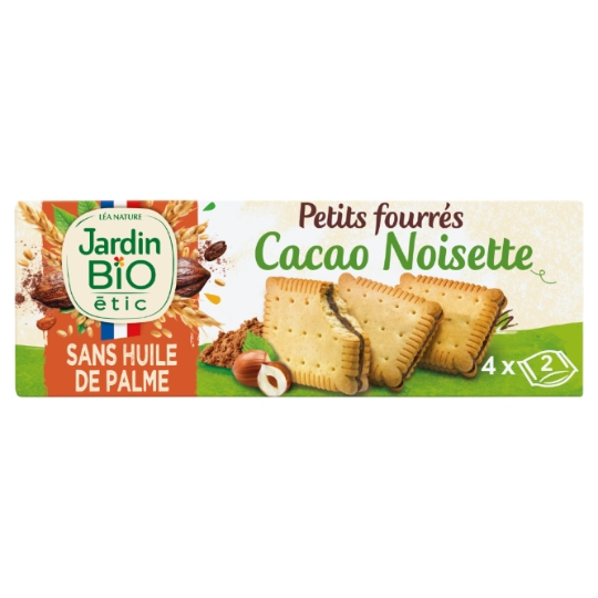 Biscuits Petit fourrés Cacao Noisette JARDIN BIO