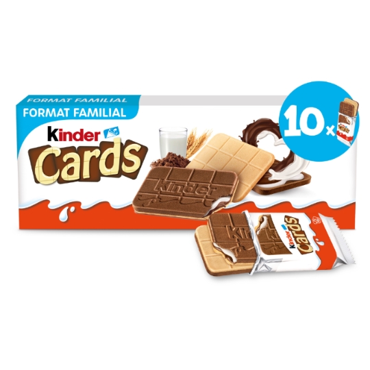 Biscuits Lait et Cacao KINDER CARDS