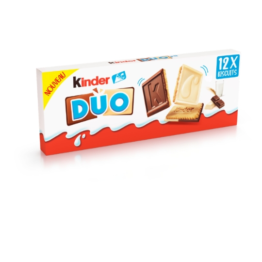Biscuits Chocolat au Lait & Blanc KINDER DUO