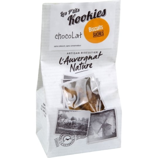 Biscuits P'tits Kookies chocolat L'AUVERGNAT NATURE