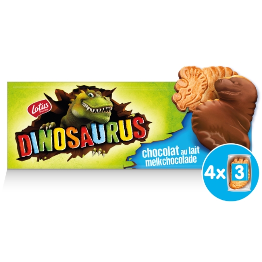 Biscuits Nappés Original Chocolat au lait LOTUS DINOSAURUS