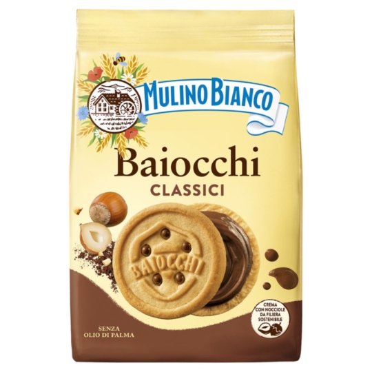 Biscuits Baiocchi fourrés aux noisettes et cacao MULINO BIANCO