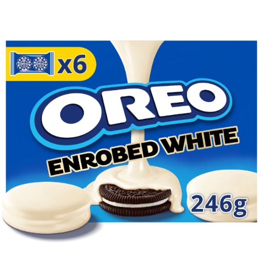 Biscuits fourrés à la vanille enrobés au chocolat blanc Enrobed OREO