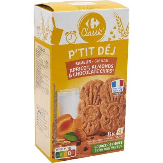 Biscuits abricot amande pépite chocolat abricot amande pépite chocolat CARREFOUR CLASSIC'