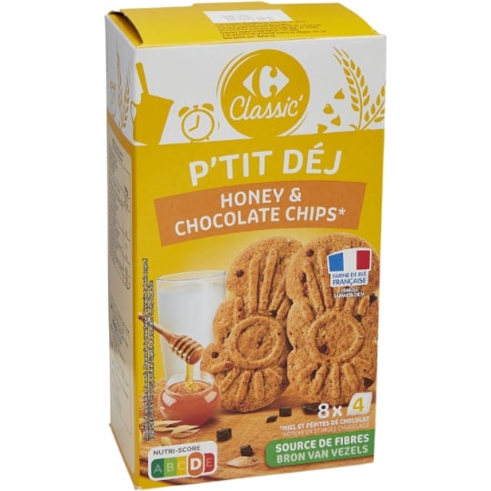 Petit déjeuner pépites de chocolat miel pépites de chocolat miel CARREFOUR CLASSIC'