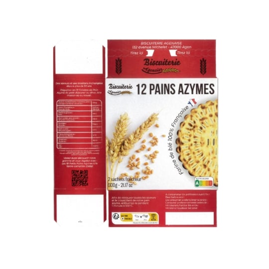 Pains Azymes Croustillants BISCUITERIE D'AGEN
