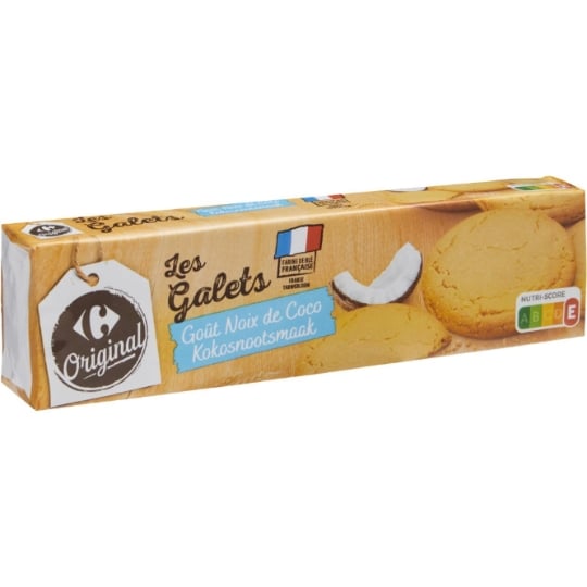 Biscuits Les Galets noix de coco CARREFOUR ORIGINAL