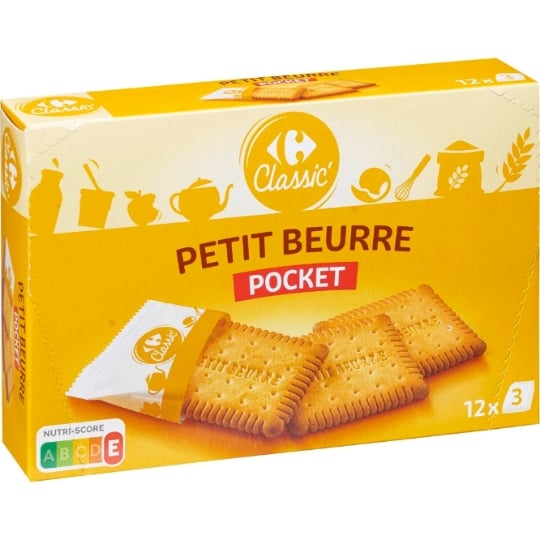 Biscuits Petit Beurre pockets CARREFOUR CLASSIC'