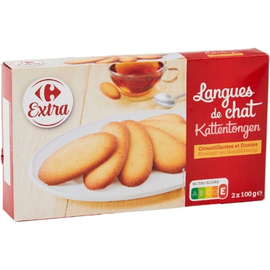 Biscuits Langues de Chat CARREFOUR EXTRA