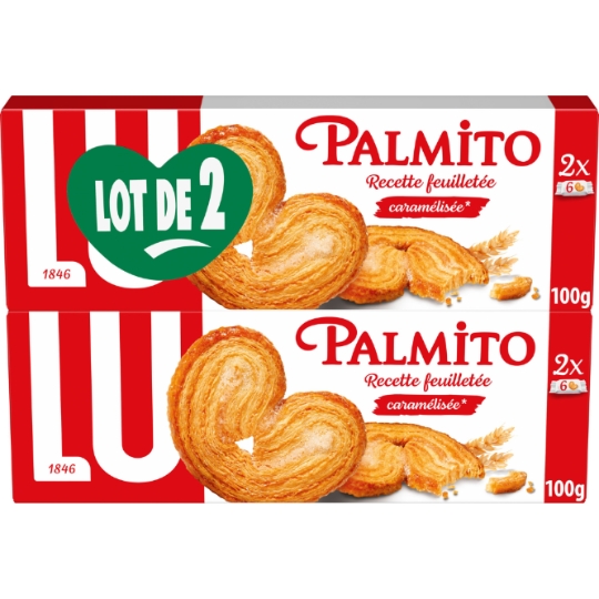 Biscuits feuilletés caramélisées Palmito LU