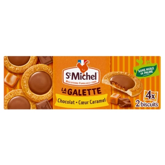 Galettes chocolat cœur caramel ST MICHEL