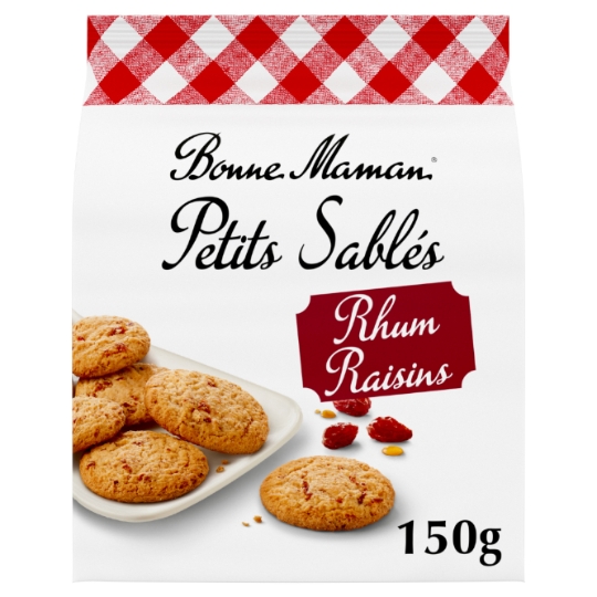 Biscuits sablés au Rhum et Raisins BONNE MAMAN