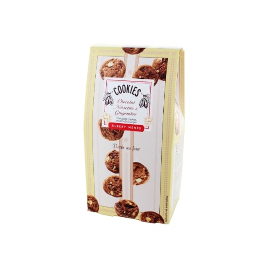 Biscuit COOKIES au Chocolat Noisette et Gingembre ALBERT MENES