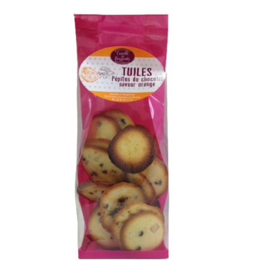 Tuiles pépites chocolat orange BISCUIT. CANNELLE & BERGAMOTE