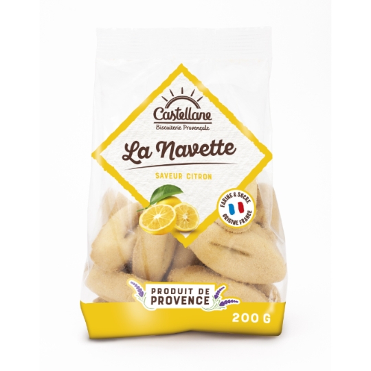 Biscuits la Navette Saveur Citron BISCUITERIE CASTELLANE