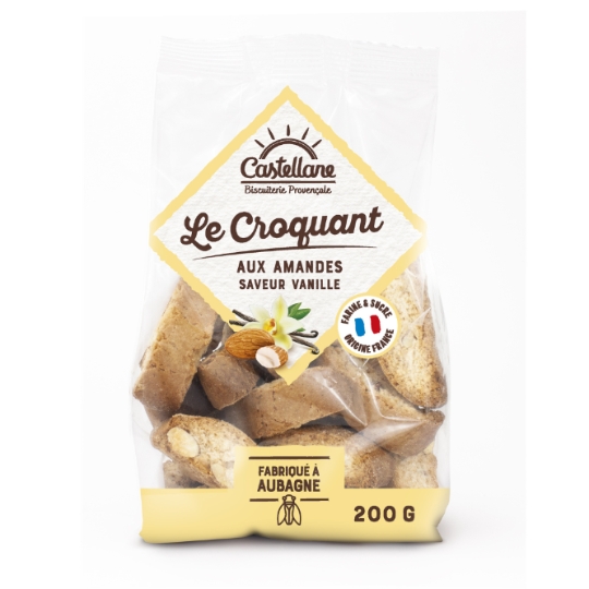 Biscuits le Croquant aux Amandes Saveur Vanille BISCUITERIE CASTELLANE