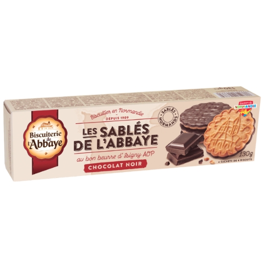 Biscuit Sablés de l'Abbaye au Chocolat Noir BISCUITERIE DE L'ABBAYE