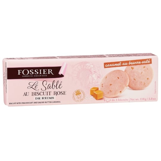 Sablés Au Biscuit Rose de Reims Caramel Beurre Salé FOSSIER