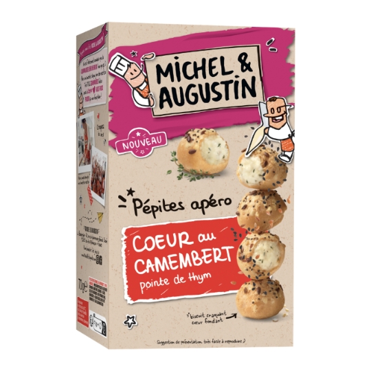 Pépites Apéro Coeur au Camembert Pointe de Thym MICHEL ET AUGUSTIN
