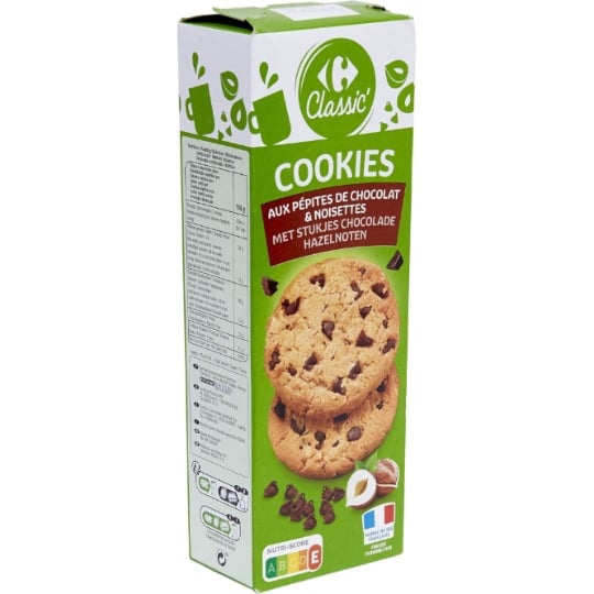 Cookies pépites chocolat noisettes CARREFOUR CLASSIC'