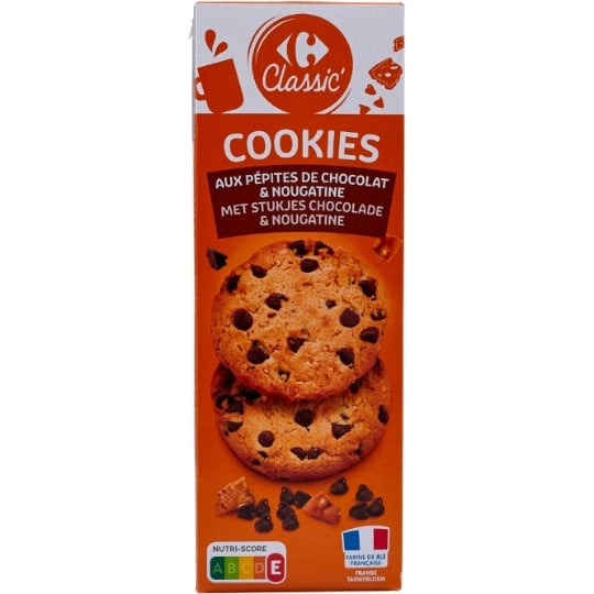 Cookies pépites chocolat nougatine CARREFOUR CLASSIC'