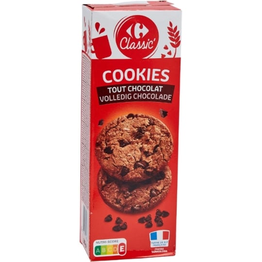 Cookies tout chocolat CARREFOUR CLASSIC'