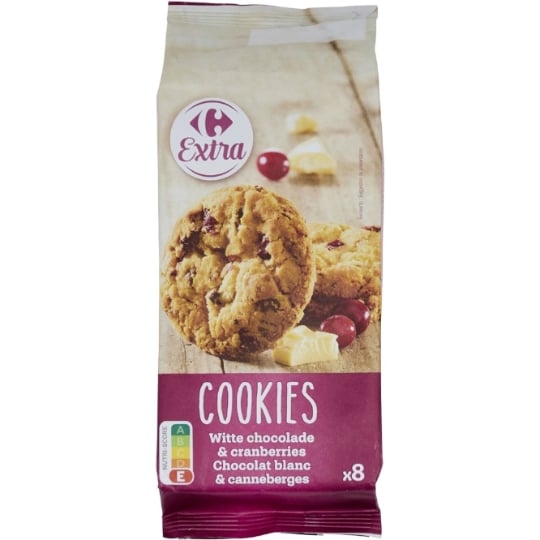 Cookies chocolat blanc canneberges CARREFOUR EXTRA