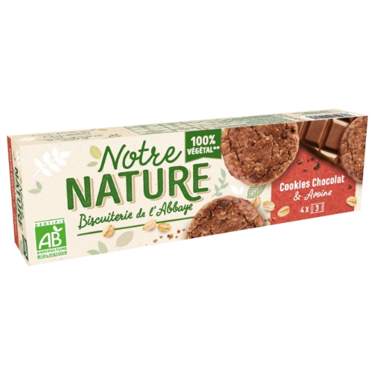 110G COOKIES AVOINE CHOCO BIO Biscuit COOKIES CHOCOLAT ET AVOINE BIO