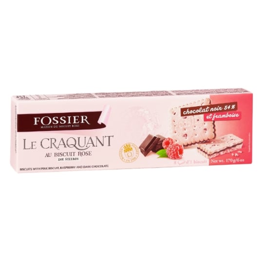 Biscuits Rose de Reims Le Craquant Chocolat Noir et Framboise FOSSIER