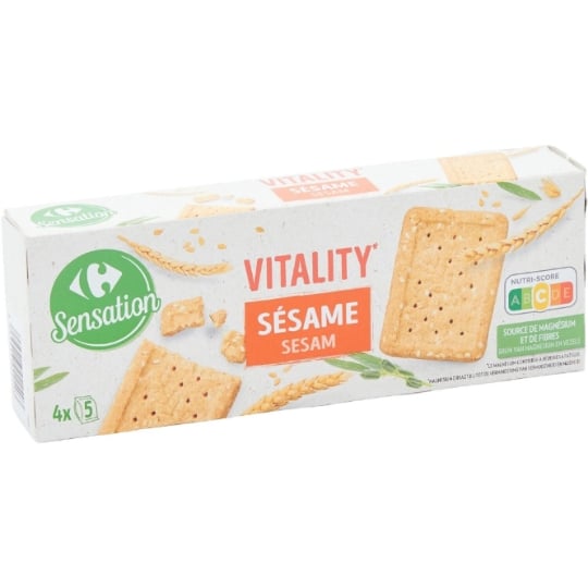 Biscuits  aux graines de sésame riches en vitamine B1 CARREFOUR SENSATION