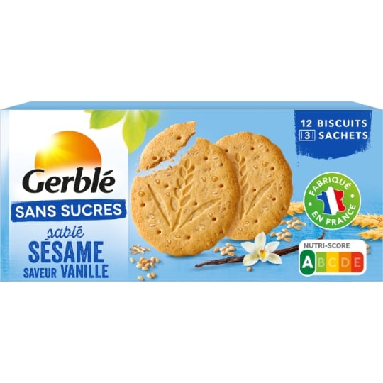 Biscuit Sésame Vanille Sans Sucres GERBLE