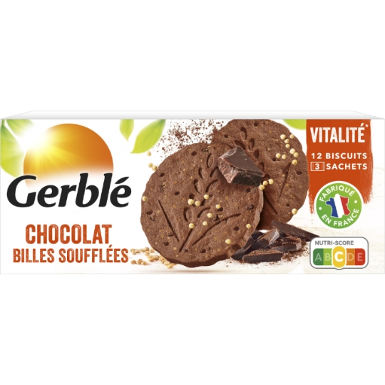 Biscuit quinoa cacao chocolat GERBLE