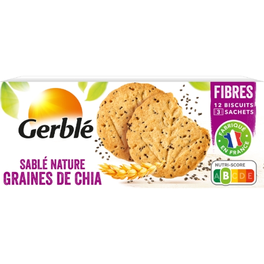 Biscuit sablé graines de chia GERBLE
