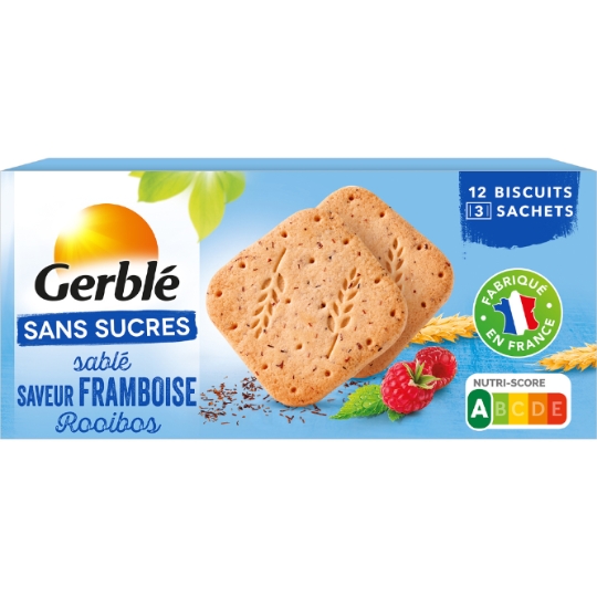Biscuit Framboise Roiboos Sans Sucres GERBLE